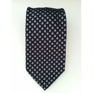 HERZFELD MENS NEW NAVY 100%SILK CLASSIC NECK TIE WIDTH: 3 1/2"